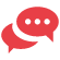 red speech bubbles icon