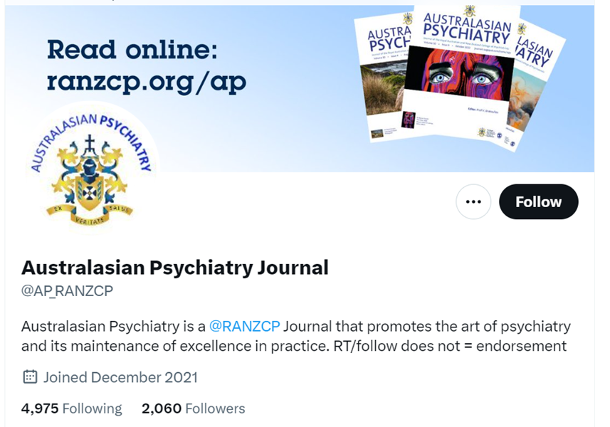 AP_RANZCP Twitter/X profile