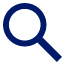 magnifying glass icon in navy