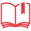 red open book icon