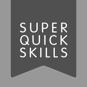 Super Quick Skills logo in black and white