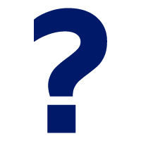 question mark icon in navy