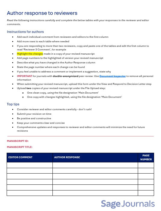 Picture of the response to reviews form
